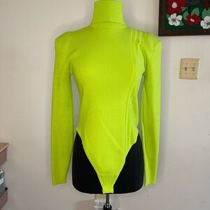 Ivy Park Lime Green Turtleneck Bodysuit